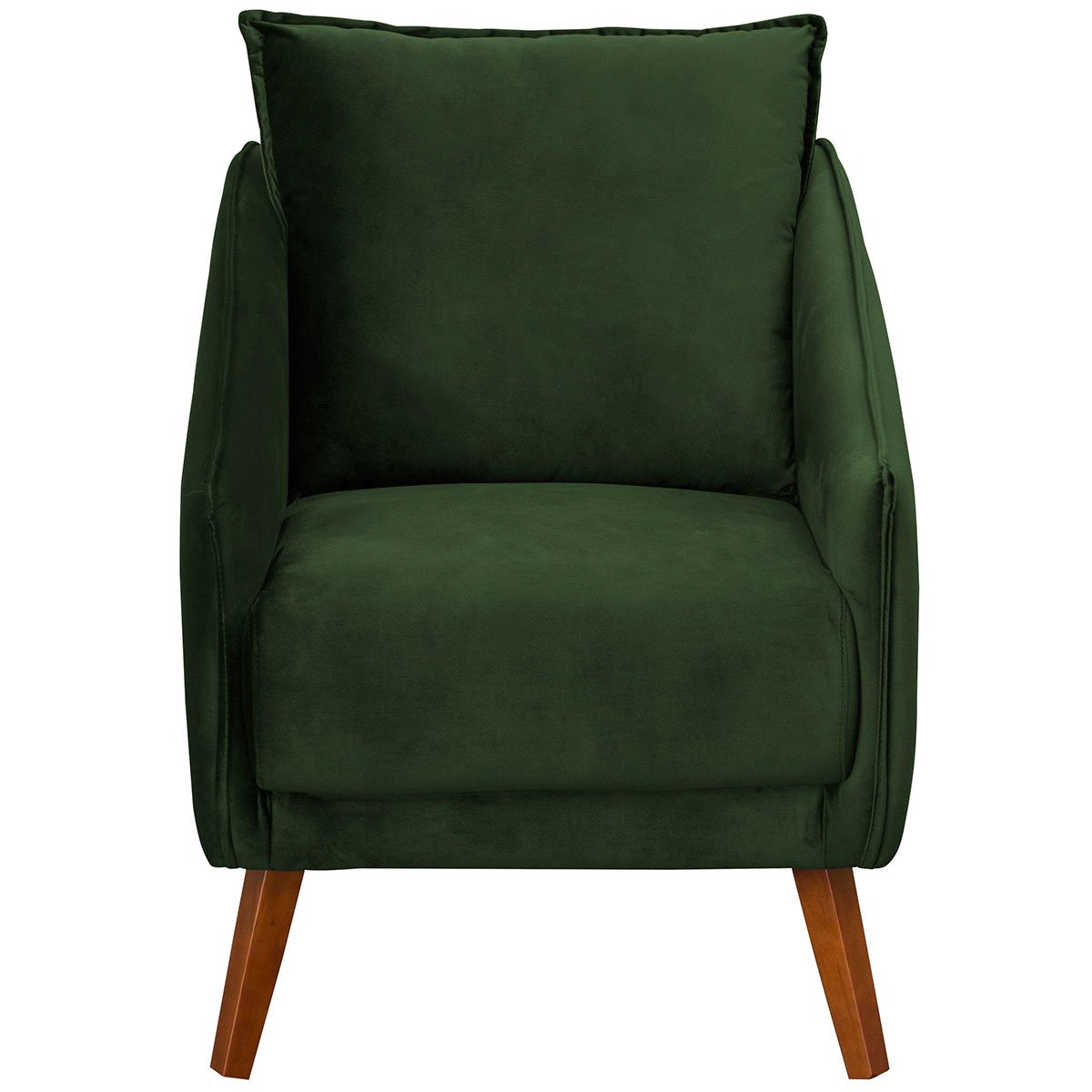 Kit 2 Poltronas para Sala e Escritório Decorativas Ellen Veludo Verde