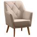 Kit 2 Poltronas para Sala e Escritório Decorativas Héstia Veludo Bege