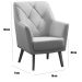 Kit 2 Poltronas para Sala e Escritório Decorativas Héstia Veludo Bege