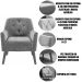 Kit 2 Poltronas para Sala e Escritório Decorativas Héstia Veludo Bege