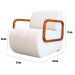 Kit 2 Poltronas para Sala e Escritório Decorativas Kieven Linho Palha