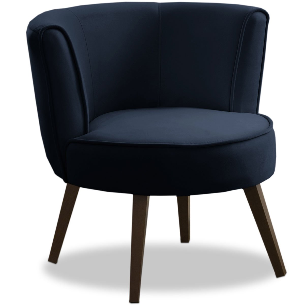 Kit 2 Poltronas para Sala e Escritório Decorativas Lara Veludo Azul Marinho