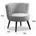 Kit 2 Poltronas para Sala e Escritório Decorativas Lara Veludo Castor