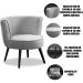 Kit 2 Poltronas para Sala e Escritório Decorativas Lara Veludo Castor