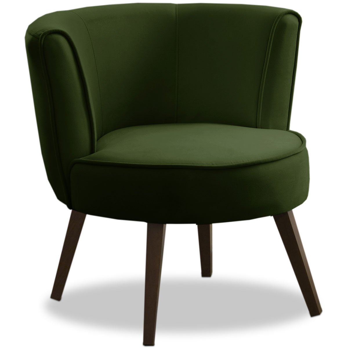 Kit 2 Poltronas para Sala e Escritório Decorativas Lara Veludo Verde