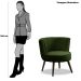 Kit 2 Poltronas para Sala e Escritório Decorativas Lara Veludo Verde