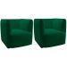 Kit 2 Poltronas para Sala e Escritório Decorativas Maliva Veludo Verde