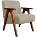 Kit 2 Poltronas para Sala e Escritório Decorativas Oceania Veludo Bege