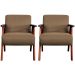Kit 2 Poltronas para Sala e Escritório Decorativas Oceania Veludo Castor