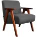 Kit 2 Poltronas para Sala e Escritório Decorativas Oceania Veludo Cinza