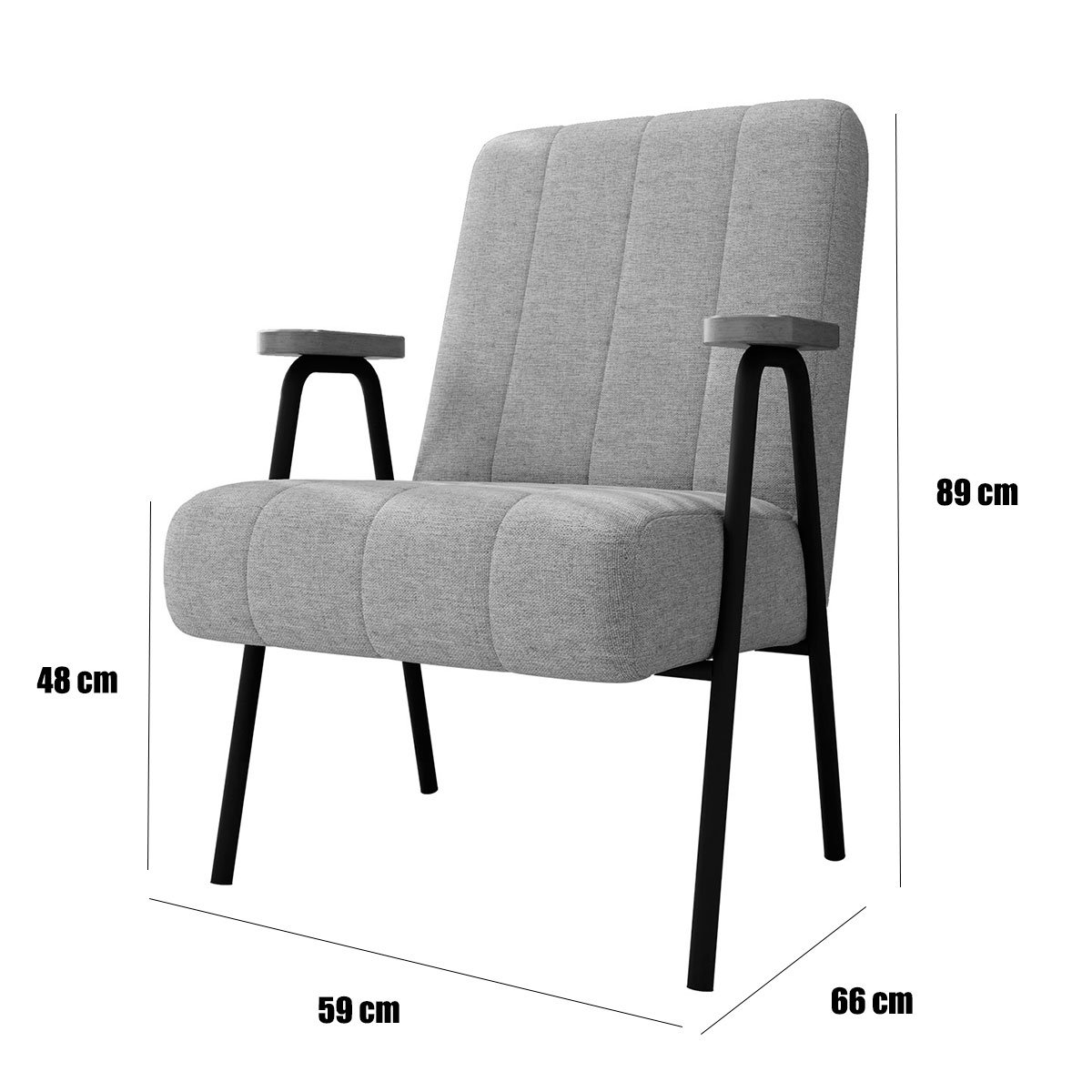 Kit 2 Poltronas para Sala e Escritório Decorativas Phoenix Linho Bege