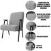Kit 2 Poltronas para Sala e Escritório Decorativas Phoenix Linho Bege