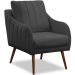 Kit 2 Poltronas para Sala e Escritório Decorativas Síria Veludo Cinza