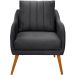 Kit 2 Poltronas para Sala e Escritório Decorativas Síria Veludo Cinza