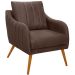 Kit 2 Poltronas para Sala e Escritório Decorativas Síria Veludo Marrom