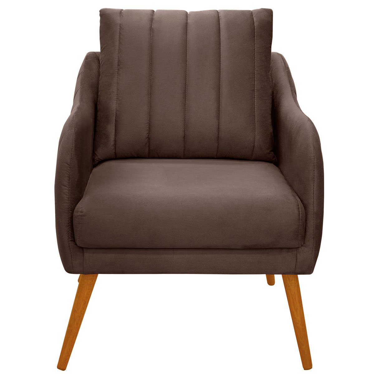 Kit 2 Poltronas para Sala e Escritório Decorativas Síria Veludo Marrom