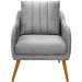 Kit 2 Poltronas para Sala e Escritório Decorativas Síria Veludo Prata