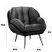 Kit 2 Poltronas para Sala e Escritório Decorativas Vitória Veludo Cinza