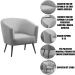 Kit 2 Poltronas para Sala e Escritório Pé Palito Belize Veludo Marrom
