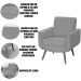 Kit 2 Poltronas para Sala e Escritório Pé Palito Milão Veludo Azul Marinho