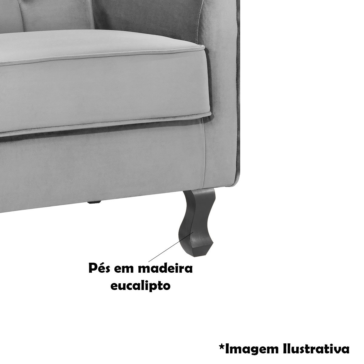 Poltrona Decorativa Carrara c/ Capitonê Veludo Verde