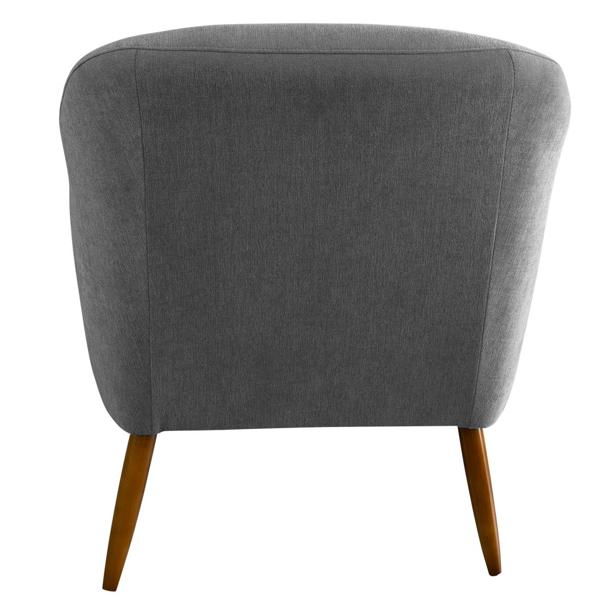 Poltrona para Sala Decorativa Pés Palito Lapazze Linho Cinza