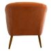 Poltrona para Sala Decorativa Pés Palito Lapazze Linho Terracota