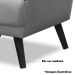 Poltrona para Sala Decorativa c/ Tachas Sarah Veludo Azul Marinho