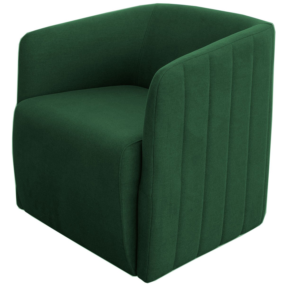 Poltrona para Sala e Escritório Base Giratória Blue Linho Verde