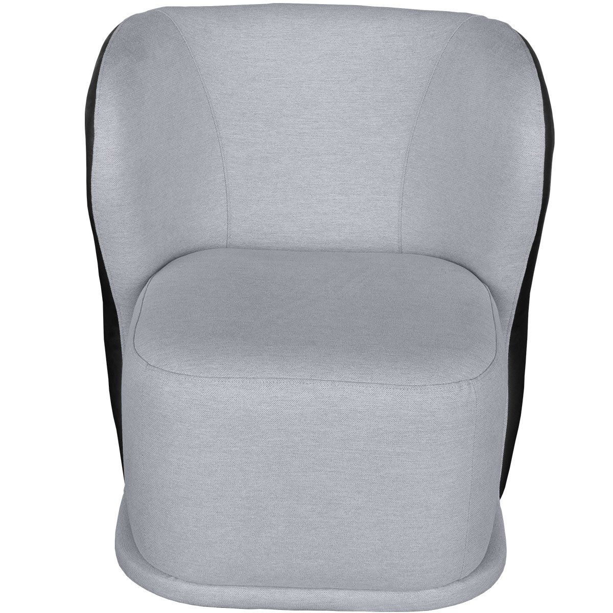 Poltrona para Sala e Escritório Base Giratória Corven Corino Preto/Linho Cinza