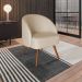 Poltrona para Sala e Escritório Decorativa Cadma Linho Bege