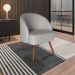 Poltrona para Sala e Escritório Decorativa Cadma Linho Cinza