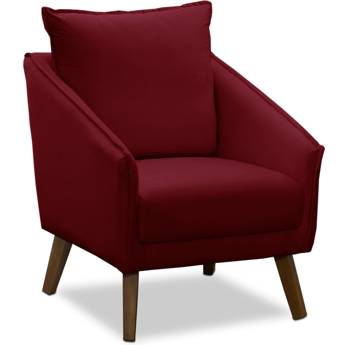 Poltrona para Sala e Escritório Decorativa Ellen Veludo Bordô