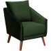 Poltrona para Sala e Escritório Decorativa Ellen Veludo Verde