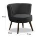 Poltrona para Sala e Escritório Decorativa Lara Veludo Cinza