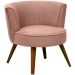 Poltrona para Sala e Escritório Decorativa Lara Veludo Rosê