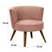 Poltrona para Sala e Escritório Decorativa Lara Veludo Rosê