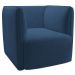 Poltrona para Sala e Escritório Decorativa Maliva Veludo Azul Marinho
