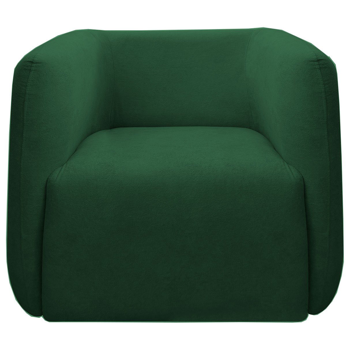 Poltrona para Sala e Escritório Decorativa Maliva Veludo Verde