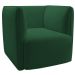 Poltrona para Sala e Escritório Decorativa Maliva Veludo Verde