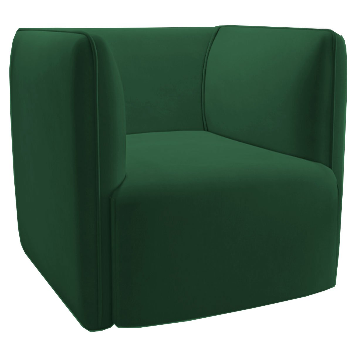 Poltrona para Sala e Escritório Decorativa Maliva Veludo Verde