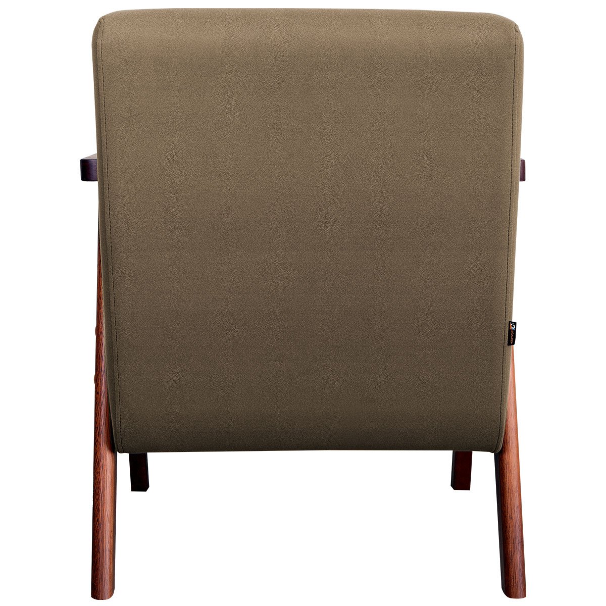 Poltrona para Sala e Escritório Decorativa Oceania Veludo Castor