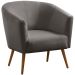 Poltrona para Sala e Escritório Decorativa Pé Palito Belize Veludo Cinza