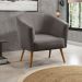 Poltrona para Sala e Escritório Decorativa Pé Palito Belize Veludo Cinza