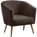 Poltrona para Sala e Escritório Decorativa Pé Palito Belize Veludo Marrom
