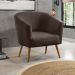 Poltrona para Sala e Escritório Decorativa Pé Palito Belize Veludo Marrom