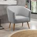 Poltrona para Sala e Escritório Decorativa Pé Palito Belize Veludo Prata