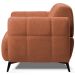 Poltrona para Sala e Escritório Decorativa Pés Metal Kania Linho Terracota