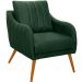 Poltrona para Sala e Escritório Decorativa Síria Veludo Verde