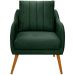 Poltrona para Sala e Escritório Decorativa Síria Veludo Verde